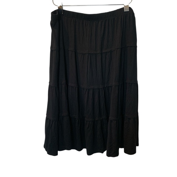Style & Co. Dresses & Skirts - STYLE & CO Women’s Black Tiered Midi Skirt Large NWT